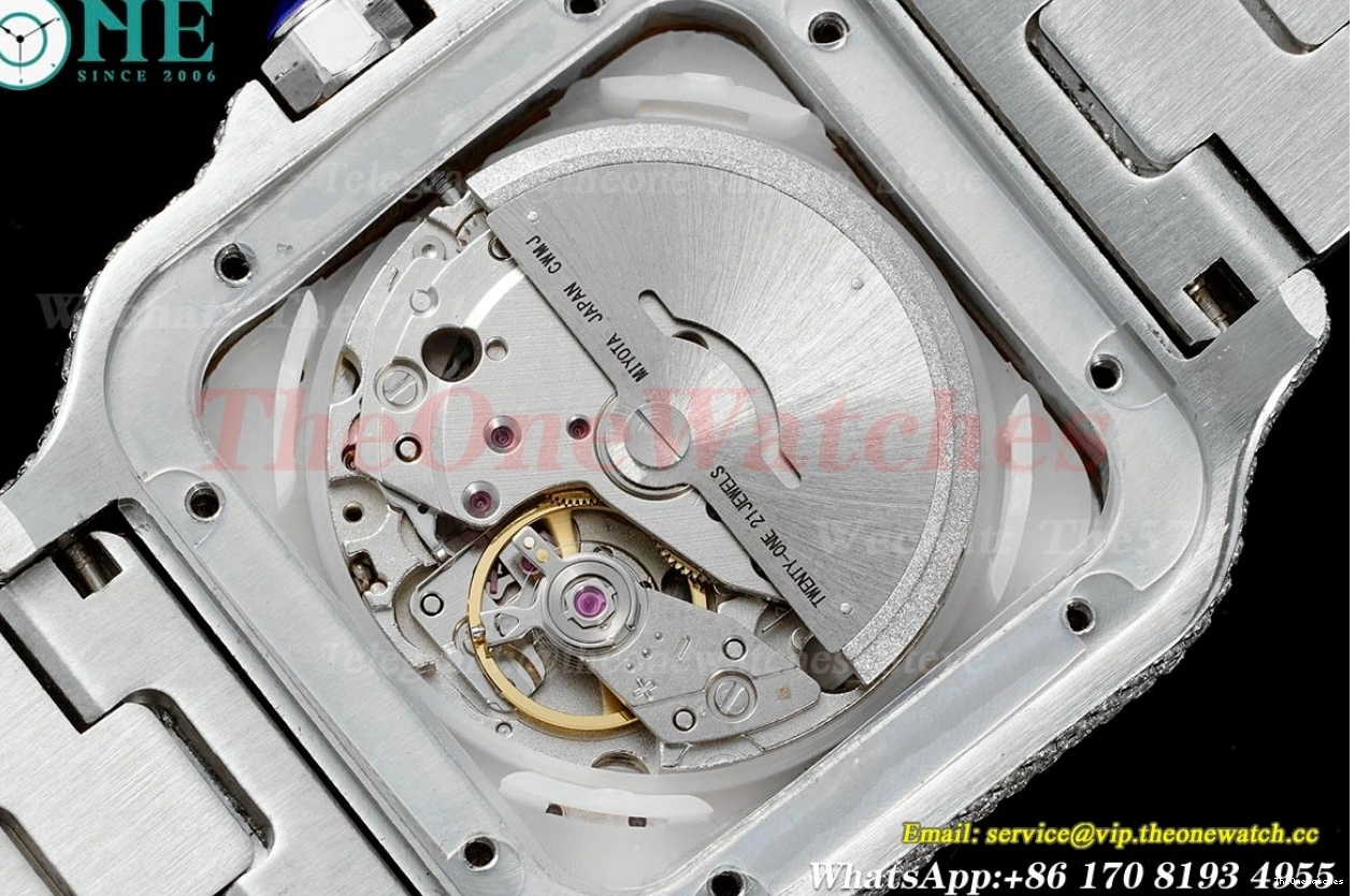 40mm Arab YG MY9015 SS Dia AMG XL Mens 100 Santos SS 0424